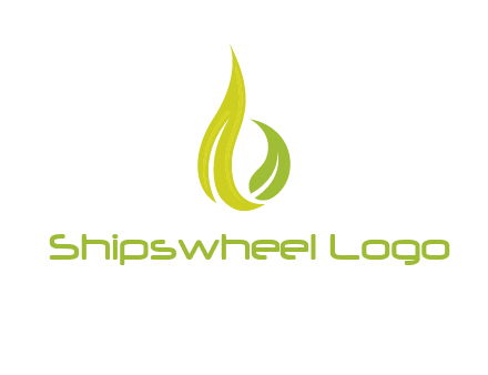 abstract leaves agricultural logo