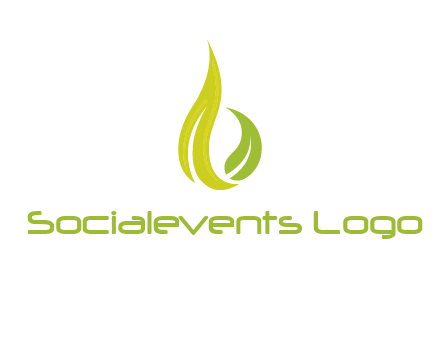abstract leaves agricultural logo