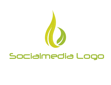 abstract leaves agricultural logo