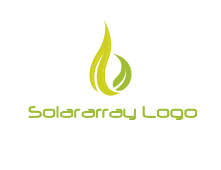 abstract leaves agricultural logo