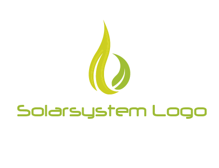 abstract leaves agricultural logo