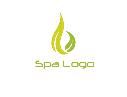 abstract leaves agricultural logo