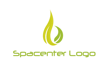 abstract leaves agricultural logo