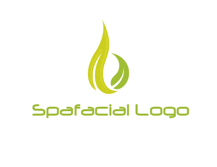 abstract leaves agricultural logo