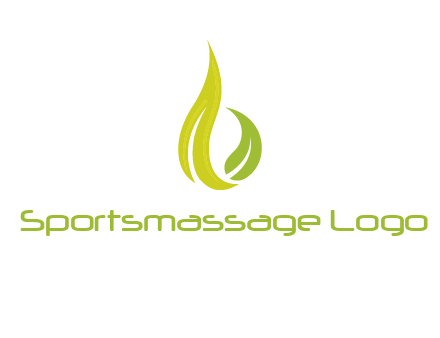 abstract leaves agricultural logo