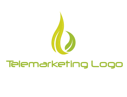 abstract leaves agricultural logo