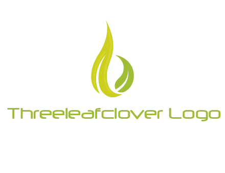 abstract leaves agricultural logo