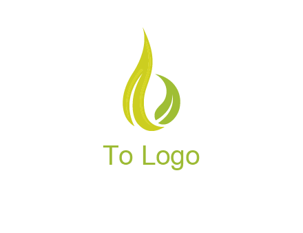 abstract leaves agricultural logo
