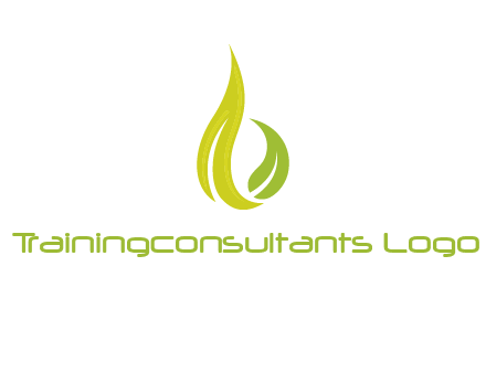 abstract leaves agricultural logo