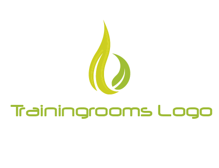 abstract leaves agricultural logo