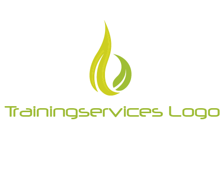 abstract leaves agricultural logo