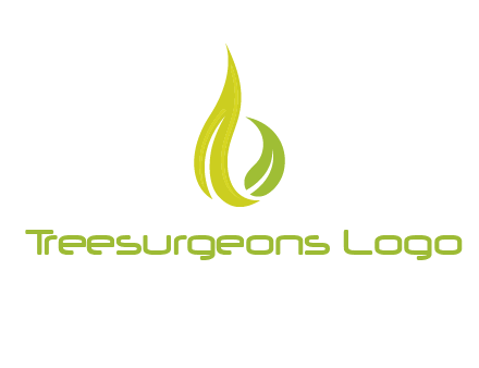 abstract leaves agricultural logo