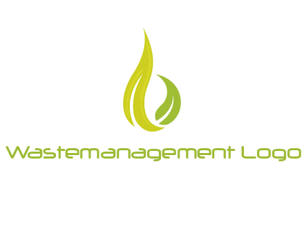 abstract leaves agricultural logo