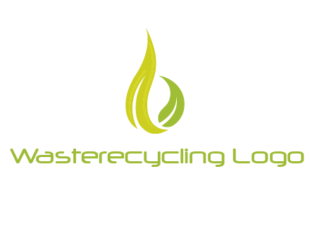 abstract leaves agricultural logo