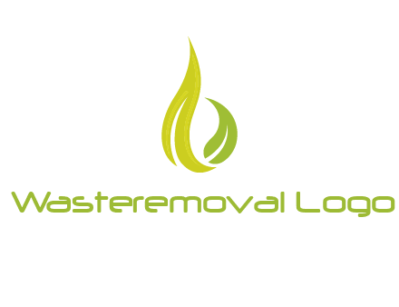 abstract leaves agricultural logo