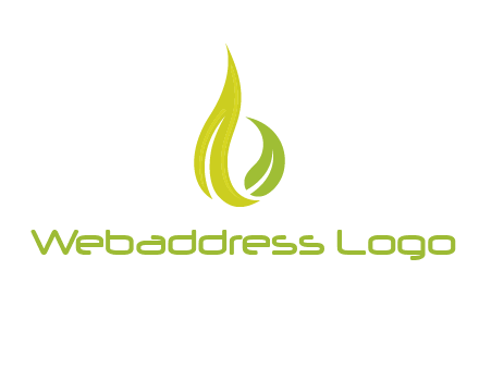 abstract leaves agricultural logo