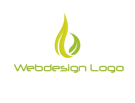 abstract leaves agricultural logo