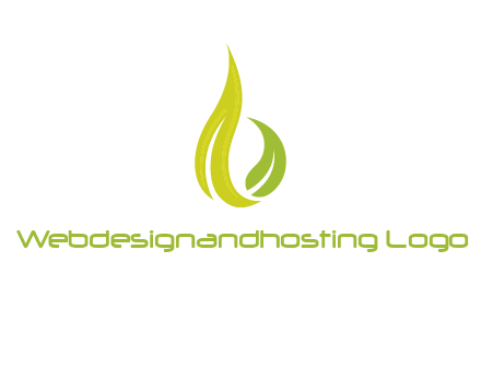 abstract leaves agricultural logo