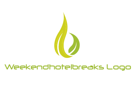 abstract leaves agricultural logo