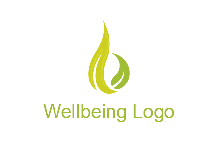 abstract leaves agricultural logo