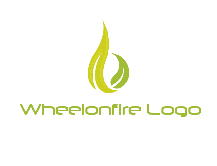 abstract leaves agricultural logo