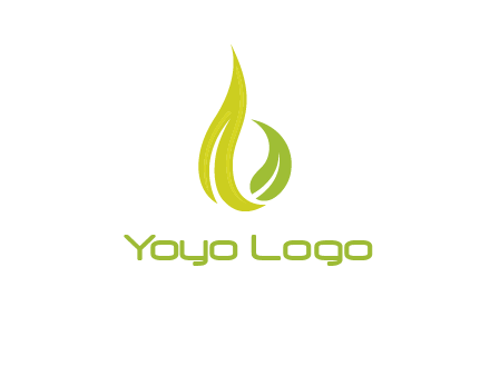 abstract leaves agricultural logo