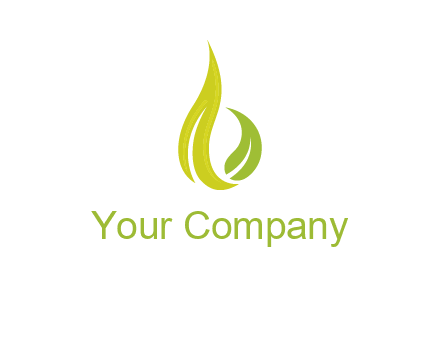 abstract leaves agricultural logo