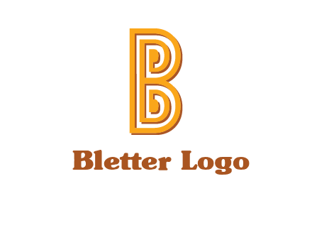 abstract blocky letter B