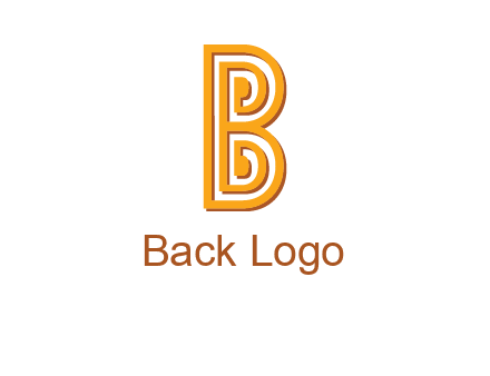 abstract blocky letter B