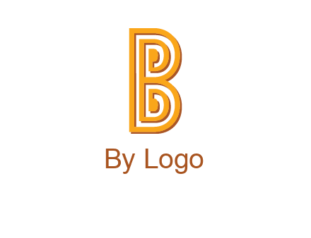 abstract blocky letter B