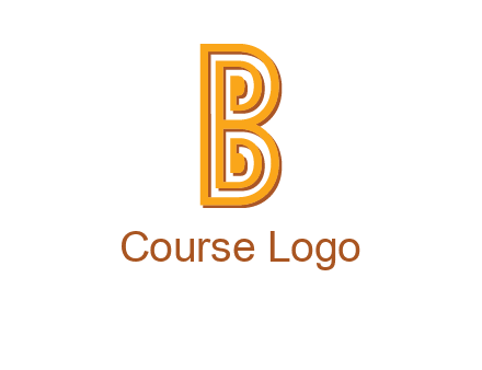 abstract blocky letter B