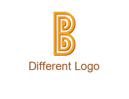 abstract blocky letter B
