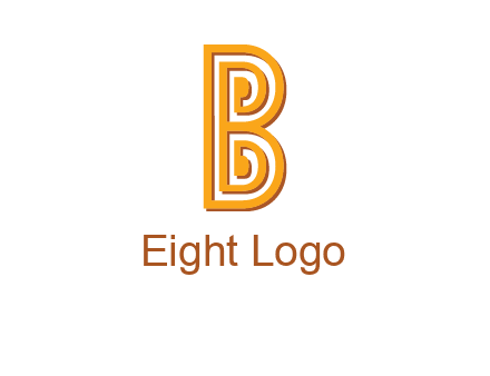 abstract blocky letter B