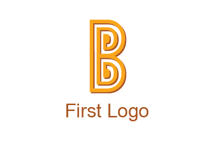 abstract blocky letter B