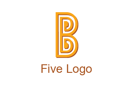 abstract blocky letter B