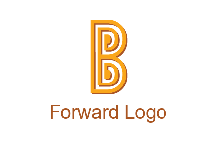 abstract blocky letter B