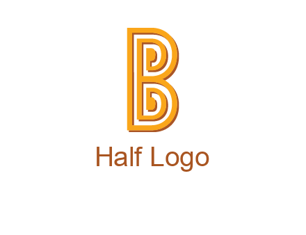 abstract blocky letter B