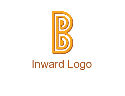 abstract blocky letter B