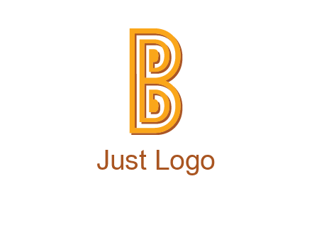 abstract blocky letter B