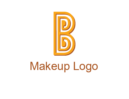 abstract blocky letter B