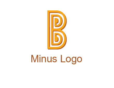 abstract blocky letter B
