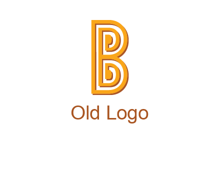 abstract blocky letter B
