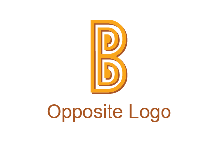 abstract blocky letter B