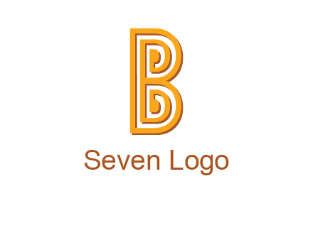 abstract blocky letter B