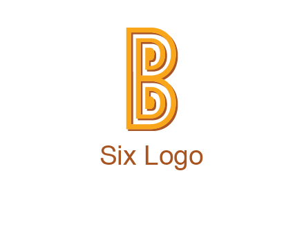 abstract blocky letter B