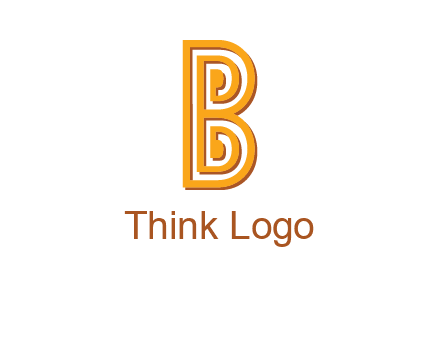 abstract blocky letter B