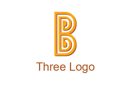 abstract blocky letter B