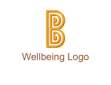 abstract blocky letter B