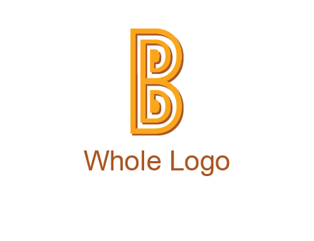abstract blocky letter B