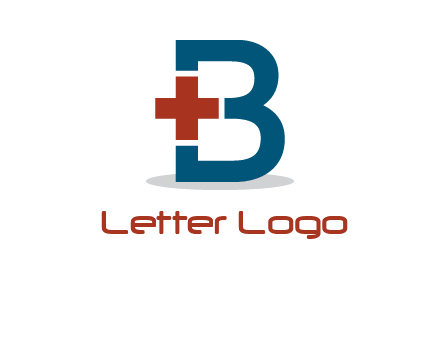 Medical cross in letter B